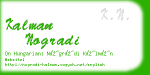 kalman nogradi business card